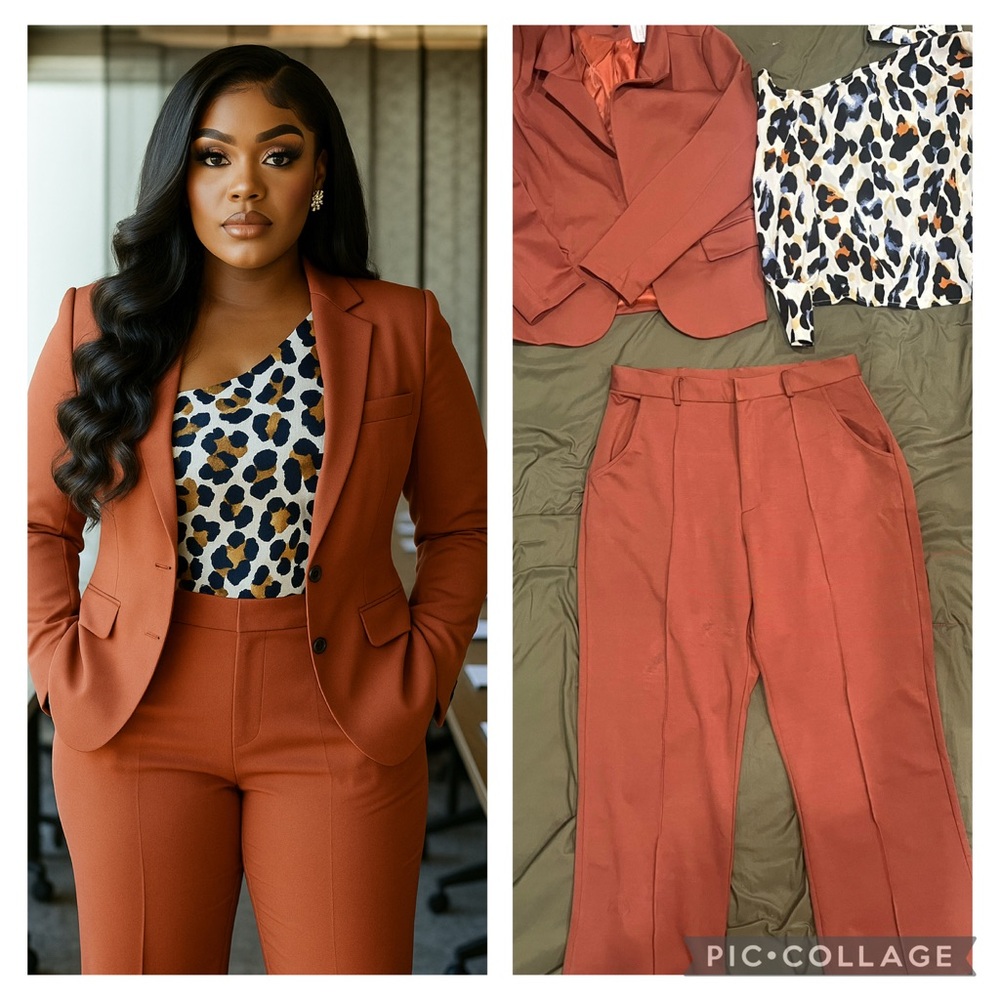 Women's Rust Pantsuit